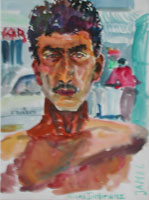 Ulla 03, Portrait, Aquarell